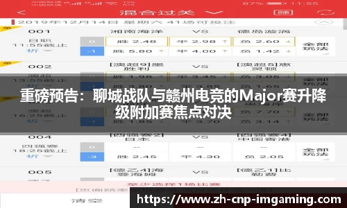 重磅预告：聊城战队与赣州电竞的Major赛升降级附加赛焦点对决